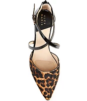 Alex Marie GoldaTwo Leopard Haircalf Cross Band Pumps