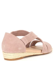 Alex Marie Greer Suede Cross Band Wedge Sandals