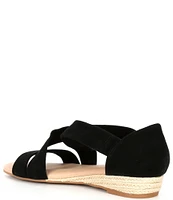 Alex Marie Greer Suede Cross Band Wedge Sandals