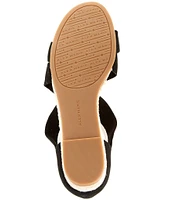 Alex Marie Greer Suede Cross Band Wedge Sandals