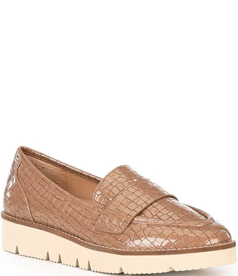 Alex Marie Greta Embossed Patent Platform Loafers