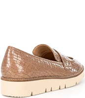 Alex Marie Greta Embossed Patent Platform Loafers