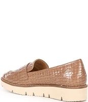 Alex Marie Greta Embossed Patent Platform Loafers