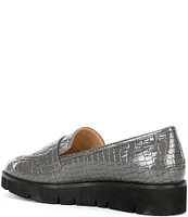 Alex Marie Greta Embossed Patent Platform Loafers