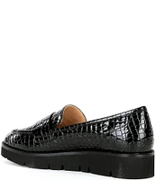 Alex Marie Greta Embossed Patent Platform Loafers