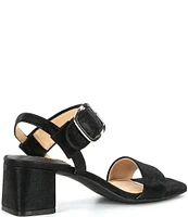 Alex Marie Leyna Textured Leather Double Banded Block Heel Sandals