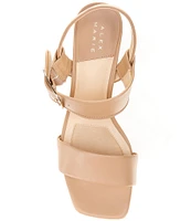 Alex Marie Leyna Leather Double Banded Block Heel Sandals