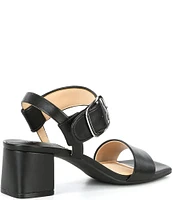 Alex Marie Leyna Leather Double Banded Block Heel Sandals