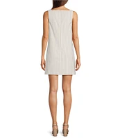 Alex Marie Lily Striped Sleeveless Square Neck Dress