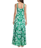 Alex Marie Lima Ruffle Sleeveless Sweetheart Cotton Maxi Dress
