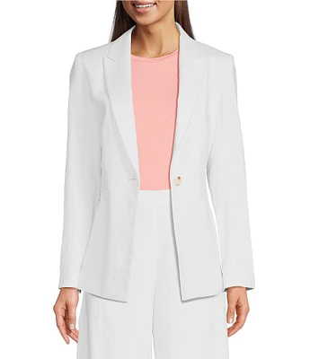 Alex Marie Liza Peak Lapel Linen Blazer