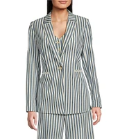 Alex Marie Liza Peak Lapel Stripe Blazer