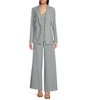 Alex Marie Liza Peak Lapel Stripe Blazer