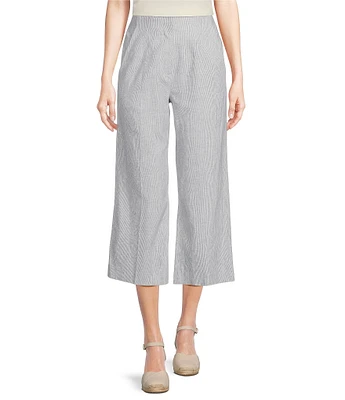 Alex Marie Mae Pin-Stripe Linen Blend Cropped Pant