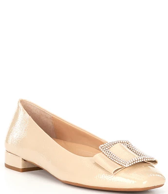 Alex Marie MargoTwo Patent Pearl Buckle Flats