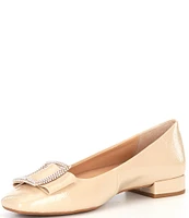 Alex Marie MargoTwo Patent Pearl Buckle Flats