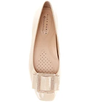 Alex Marie MargoTwo Patent Pearl Buckle Flats