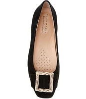 Alex Marie MargoTwo Suede Pearl Buckle Flats