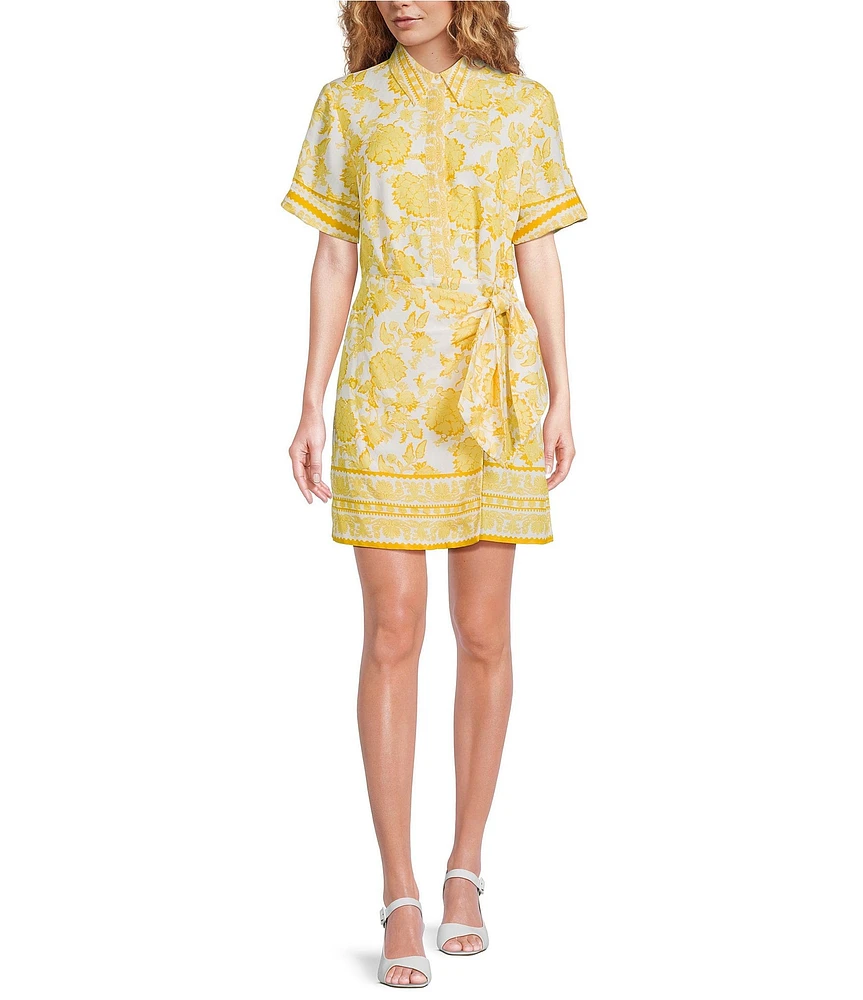 Alex Marie Millie Floral Short Sleeve Wrap Dress