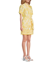 Alex Marie Millie Floral Short Sleeve Wrap Dress