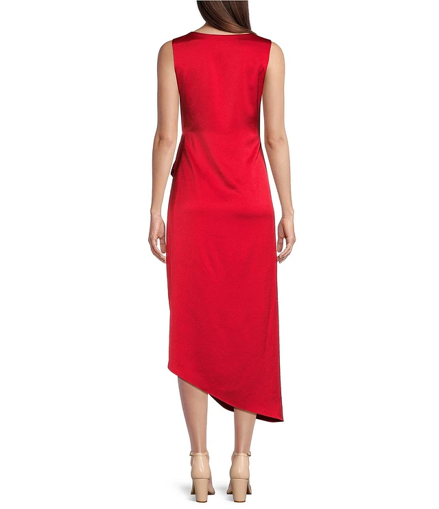 strapless open back dress Aubree Midi Dress - White Blue main image 0
