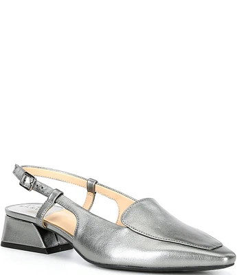 Alex Marie Monna Metallic Slingback Loafers