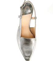 Alex Marie Monna Metallic Slingback Loafers