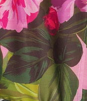 Alex Marie Paulina Floral Short Sleeve Printed Organza Maxi Dress