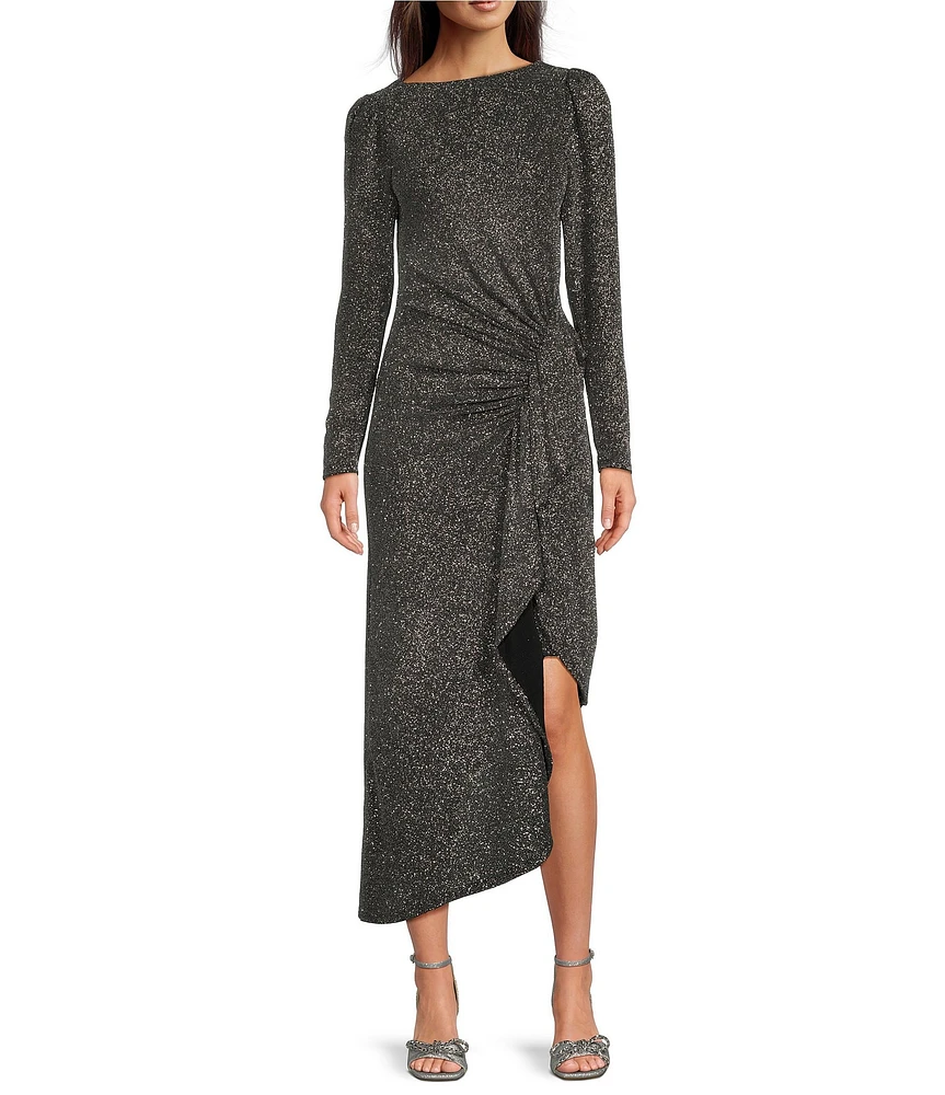 Alex Marie Pauline Long Sleeve Round Neck Dress