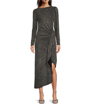 Alex Marie Pauline Long Sleeve Round Neck Dress