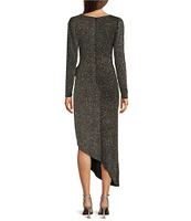 Alex Marie Pauline Long Sleeve Round Neck Dress