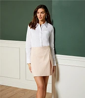 Alex Marie Dionne Gingham Print Stretch Twill Skirt