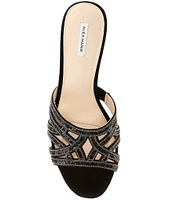 Alex Marie Saline Chain Rhinestone Dress Sandals