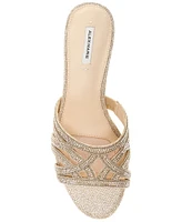 Alex Marie Saline Shimmer Chain Rhinestone Dress Sandals