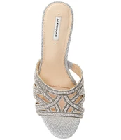 Alex Marie Saline Shimmer Chain Rhinestone Dress Sandals