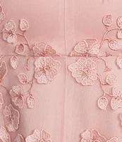 Alex Marie Sienna Embroidered Mesh Floral Applique Sleeveless Dress