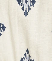 Alex Marie Tiffany Linen Short Sleeve Midi Wrap Dress