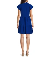 Alex Marie Vanya V-Neck Short Sleeve Dress