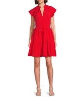 Alex Marie Vanya V-Neck Short Sleeve Dress