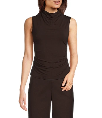 Alex Marie Wendy Draped Cowl Neck Sleeveless Blouse