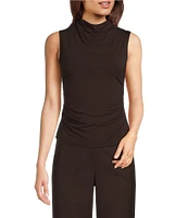 Alex Marie Wendy Draped Cowl Neck Sleeveless Blouse