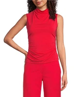 Alex Marie Wendy Draped Cowl Neck Sleeveless Blouse
