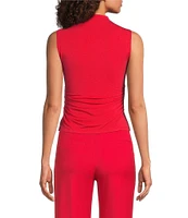 Alex Marie Wendy Draped Cowl Neck Sleeveless Blouse