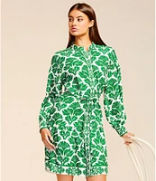 Alex Marie Wren Long Sleeve Button Front Dress