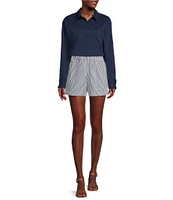 Alex Marie x Brrr° Layla Pin Stripe Coordinating Pull On Shorts