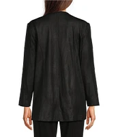 Ali Miles Faux Suede Long Sleeve Jacket