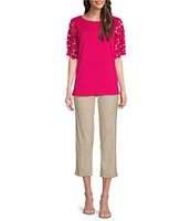 Ali Miles Flat Front Stretch Ponte Pants