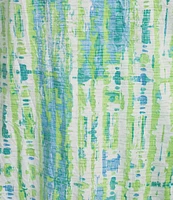 Ali Miles Green Abstract Print Button Front Tank Set