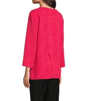Ali Miles Petite Size Round Neck 3/4 Sleeve Tunic