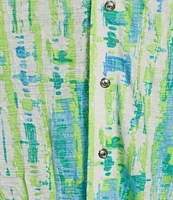 Ali Miles Plus Size Abstract Print Button Front Tank Set